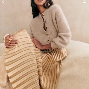 Sezane OTHELLO cardigan - light beige xxs